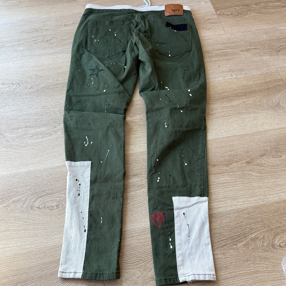 Kleep Chive Washed Skinny Twill Pants 36 - Picture 6 of 10
